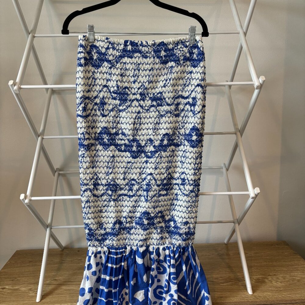 NWOT Farm Rio Pitta Waves Midi Skirt